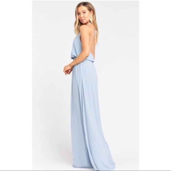 SMYM Heather Halter Maxi Steel Blue - Picture 2 of 8